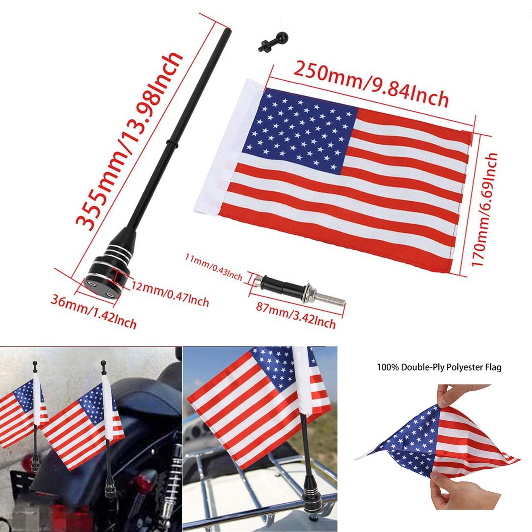 AmeriKEITAMARUYAMA×AMERIVOLUMEFLAREDRESS Amazon.com: MASION Motorcycle Flag 6 x 10 Flag Red American